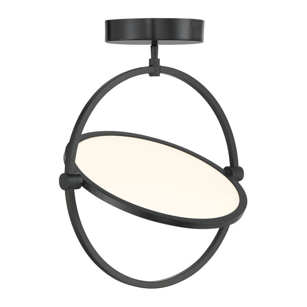 Hokku Designs Deyaa Glass Led Semi Flush Mount Wayfair